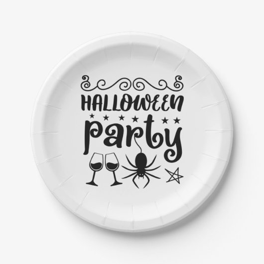 Halloween-Party Birthday Pappteller (Vorderseite)