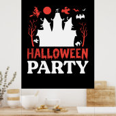 Halloween-Party Birthday Poster (Küche)