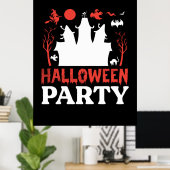 Halloween-Party Birthday Poster (Heimbüro)