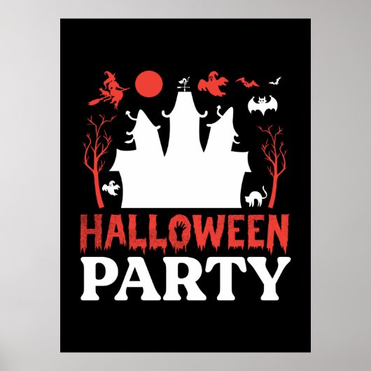 Halloween-Party Birthday Poster (Vorne)