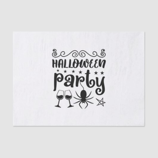 Halloween-Party Birthday Seidenpapier (Vorderseite)