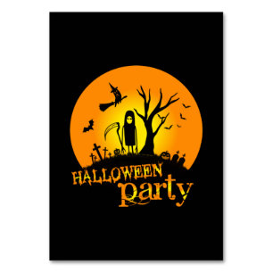 Halloween-Party Birthday Tischnummer