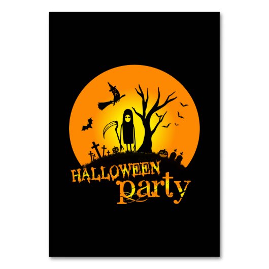 Halloween-Party Birthday Tischnummer (Vorderseite)