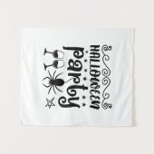 Halloween-Party Birthday Wandteppich (Vorderseite (Horizontal))