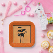 Halloween Party Black Cat and Bat Paper Plates Pappteller (Party)