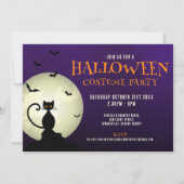 Halloween-Party Black Cat Einladung (Vorderseite)