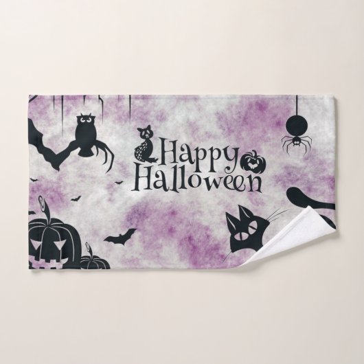 Halloween-Party Black Cat Evil Pumpkins Beängstige Badhandtuch Set (Handtuch)
