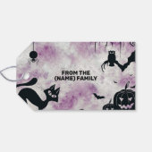 Halloween-Party Black Cat Evil Pumpkins Beängstige Geschenkanhänger (Rückseite Horizontal)