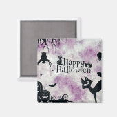 Halloween-Party Black Cat Evil Pumpkins Beängstige Magnet (Vorderseite/Rückseite)