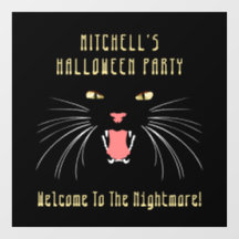 Halloween-Party Black Cat Hissing