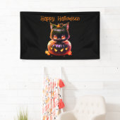 Halloween-Party Black Cat Pumpkin Horror Beängstig Banner (Insitu)