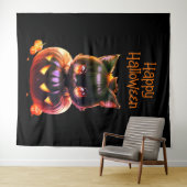 Halloween-Party Black Cat Pumpkin Horror Beängstig Wandteppich (Beispiel (Horizontal))