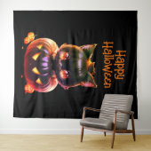Halloween-Party Black Cat Pumpkin Horror Beängstig Wandteppich (Beispiel (Horizontal))