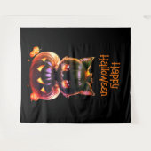 Halloween-Party Black Cat Pumpkin Horror Beängstig Wandteppich (Vorderseite (Horizontal))