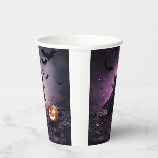Halloween-Party Black Cat Vampire Niedlich Pappbecher (Rechts)
