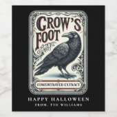 Halloween-Party Black Crow Weinetikett (Einzelnes Label)