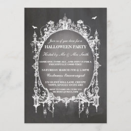 Halloween-Party Black Gothic Spider Frame Einladun Einladung