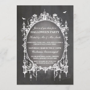 Halloween-Party Black Gothic Spider Frame Einladun Einladung