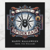 Halloween-Party Black Spider Brew Weinetikett (Einzelnes Label)