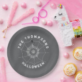 Halloween-Party Black Spider Custom Pappteller (Party)