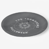 Halloween-Party Black Spider Custom Pappteller (Schrägansicht)