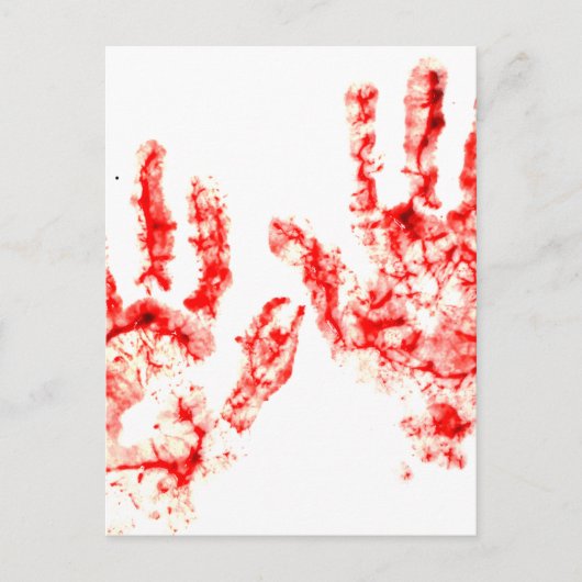 Halloween-Party Bloody Handprint Postkarte (Vorderseite)