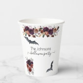 Halloween Party Blumenbäume Blume Pappbecher (Vorderseite)