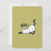 Halloween-Party-Boo-Katze-Einladungen Einladung (Rückseite)