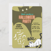 Halloween-Party-Boo-Katze-Einladungen Einladung (Vorderseite)