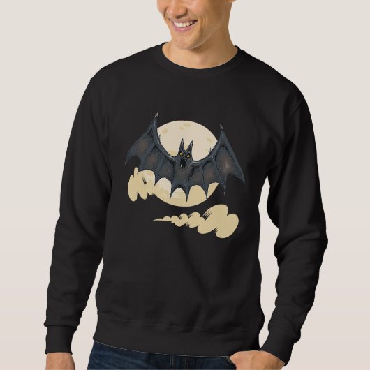 Halloween party  boo moon ghost bloody bat teeth v sweatshirt (Vorderseite)