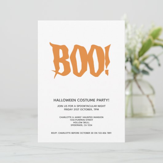 Halloween-Party Boo Personalisiert Spooktacular Einladung (Stehend Vorderseite)