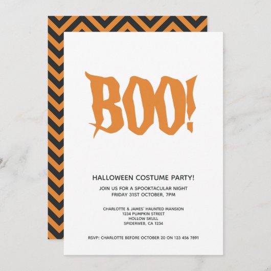 Halloween-Party Boo Personalisiert Spooktacular Einladung (Vorne/Hinten)