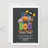 Halloween-Party Boo und Bat Personalisiert Einladung (Vorderseite)
