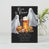 Halloween-Party Boos und Brews Einladung (Stehend Vorderseite)