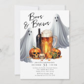 Halloween-Party Boos und Brews Einladung (Vorderseite)