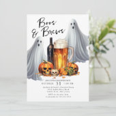 Halloween-Party Boos und Brews Einladung (Stehend Vorderseite)