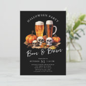 Halloween-Party Boos und Brews Einladung (Stehend Vorderseite)