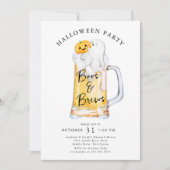 Halloween-Party Boos und Brews Einladung (Vorderseite)