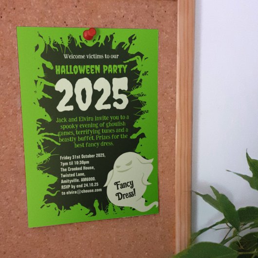 Halloween-Party Bright Green Rats Creepy Crawys Einladung