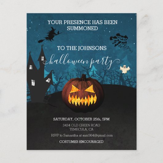 Halloween-Party Budget Pumpkin (Vorderseite)