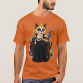 Halloween Party by Siamese Cat Witch T-Shirt (Vorderseite)