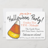 Halloween-Party Candy Corn Einladung (Vorderseite)