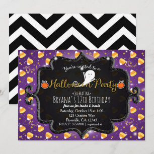 HALLOWEEN-PARTY Candy Corn Geister-Einladung Einladung