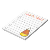 Halloween-Party Candy Corn List Notizblock (Rotiert)