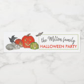 Halloween-Party Cat Wasserflaschenetikett (Einzelnes Label)