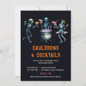 Halloween-Party Cauldron Cocktail Mixer Funny Dark Einladung (Vorderseite)