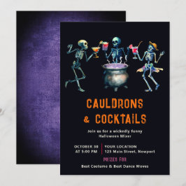 Halloween-Party Cauldron Cocktail Mixer Funny Dark Einladung