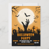 Halloween Party Cementary Einladung (Vorderseite)