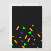 Halloween-Party Chandelier Confetti Neon Einladung (Rückseite)