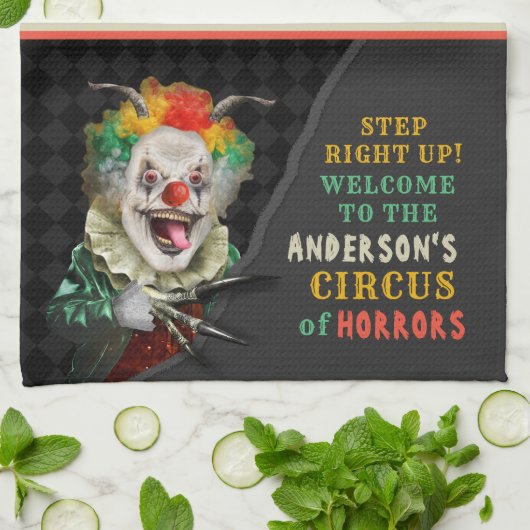 Halloween-Party Circus Clown Beängstigend Carnival Geschirrtuch (Gefaltet)